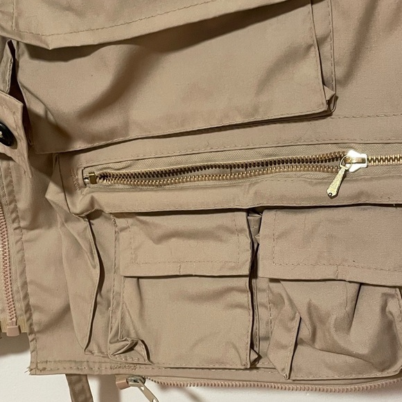 Vintage Tan Multi-Pocket Fiahing/Utility Vest XL - Picture 6 of 16